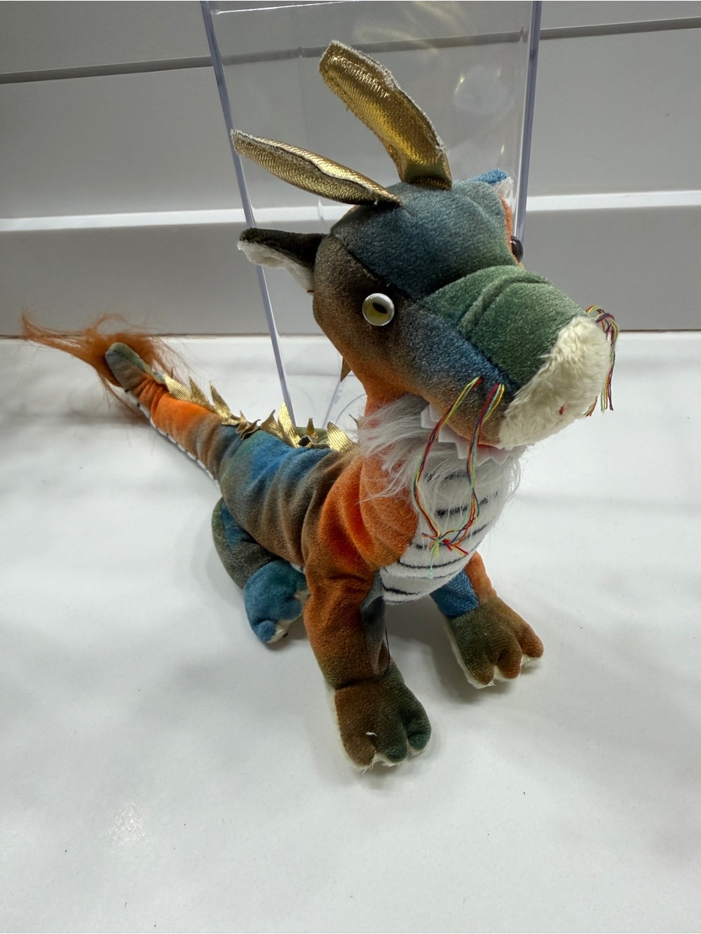 TY Beanie Baby Zodiac •Dragon” Soft Reptile Stuffed Animal